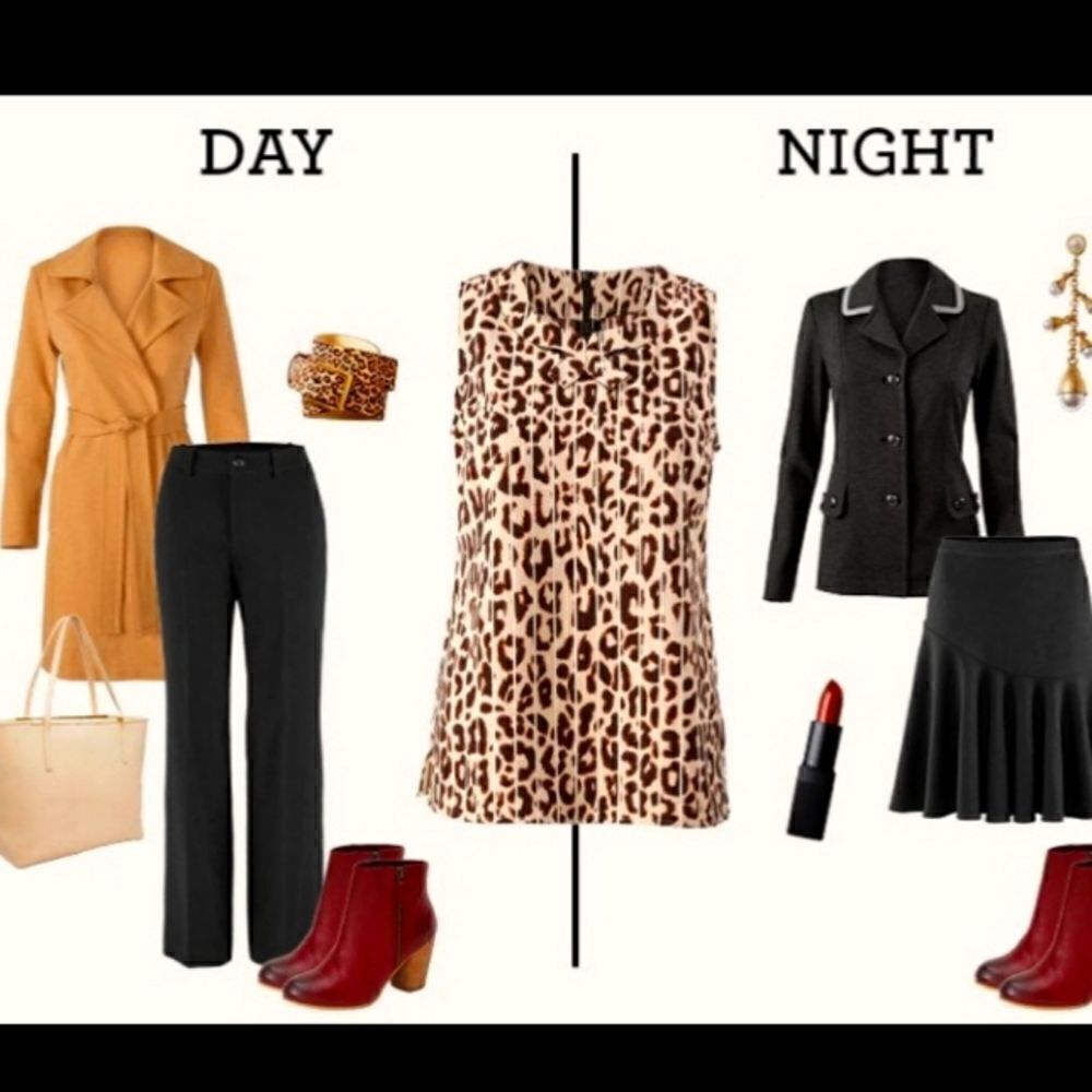 CAbi leopard print cami/sleeveless top. Ginger top style 3070